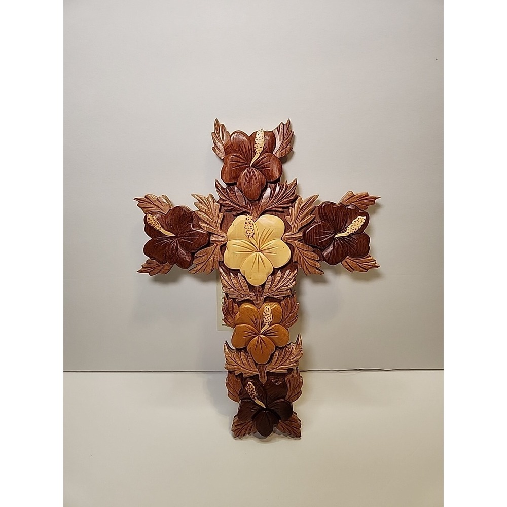 Island Treasures WOOD HAWAIIAN STYLE PLUMERIA FLOWERS   COLLECTIONS
